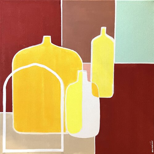 Compo bottles 10 van Anne Iris, Schilderij te koop op Singulart