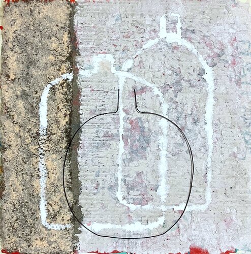 Compo bottles 14 par Anne Iris, Peinture en vente sur Singulart