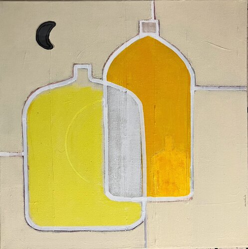 Compo bottles 11 de Anne Iris, Pintura a la venta en Singulart