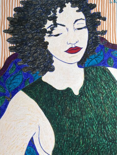 Cannes Evening van Salomeya Bauer, Tekening te koop op Singulart