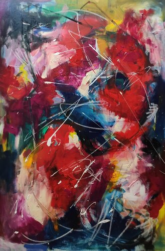 Color's life  1 - dittico van Thia Path, Schilderij te koop op Singulart