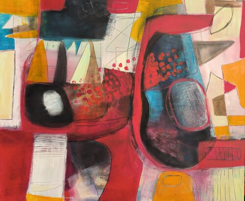 Paesaggio onirico tra due mondi di Thia Path, Pittura in vendita su Singulart