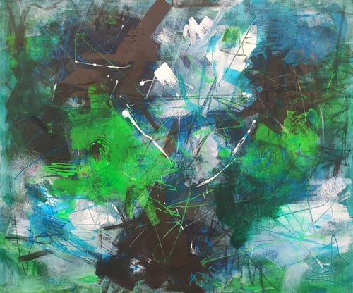 Enter into the green van Thia Path, Schilderij te koop op Singulart