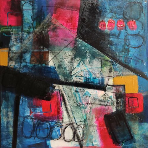 Night in the city van Thia Path, Schilderij te koop op Singulart