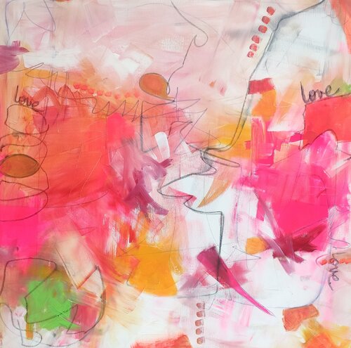 Love Love Love van Thia Path, Schilderij te koop op Singulart