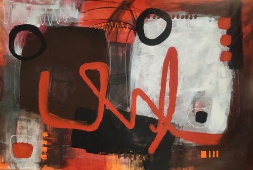 Ligne rouge von Thia Path, Malerei kaufen auf Singulart