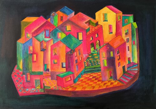 Incontro in piazza di Thia Path, Altri media in vendita su Singulart