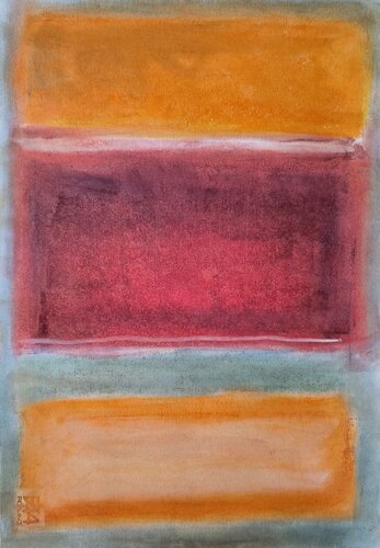 Red orange 2 di Thia Path, Opera su carta in vendita su Singulart