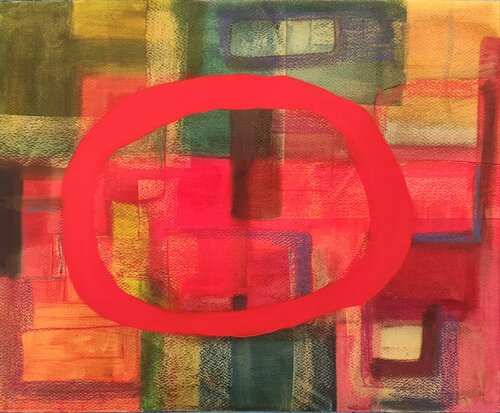 Almost red Enso' 2 by Thia Path, Painting for Sale on Singulart