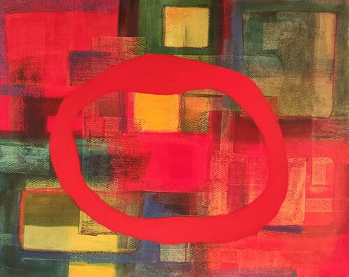 Almost red Enso' 1 by Thia Path, Work on Paper for Sale on Singulart