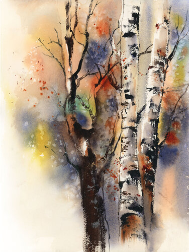 Birch Trees von Sophia Rodionov, Malerei kaufen auf Singulart