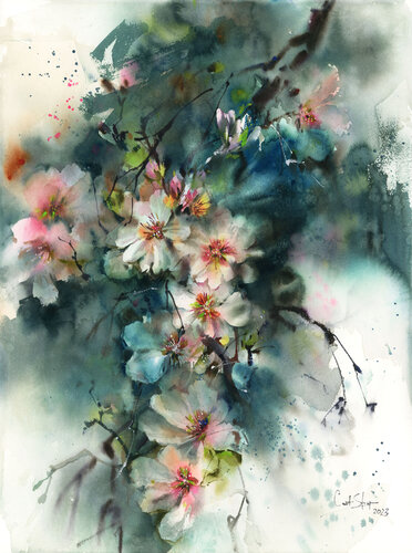 Almond Bloom by Sophia Rodionov, Work on Paper for Sale on Singulart