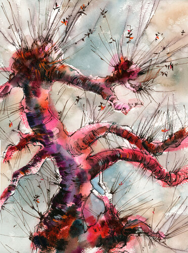 Pink Monster Tree von Sophia Rodionov, Malerei kaufen auf Singulart