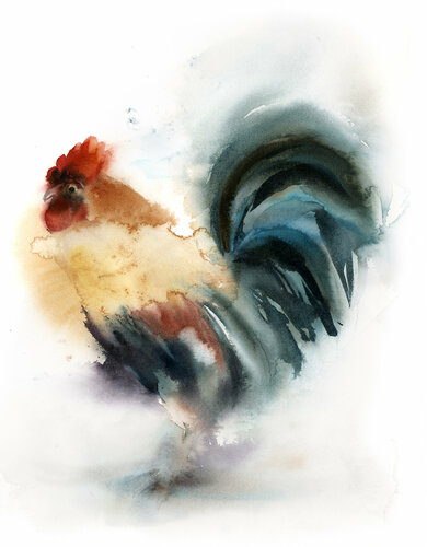 The Rooster de Sophia Rodionov, Obra en papel a la venta en Singulart