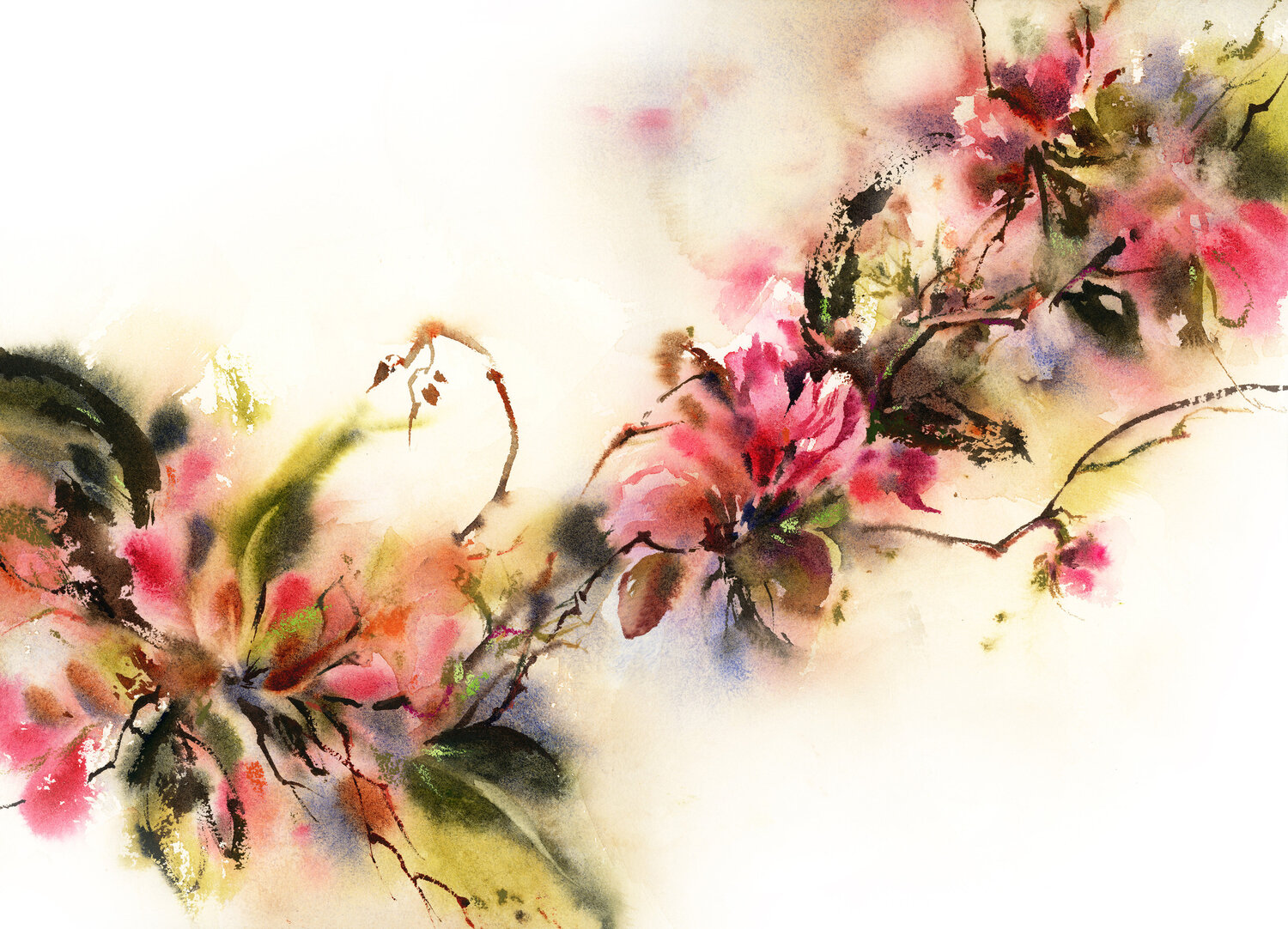 Pink Florals Sophia Rodionov Original painting for sale