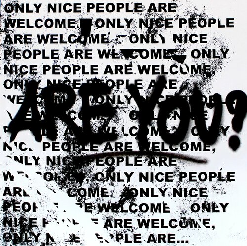 Only Nice People Are Welcome van Yannick Hamon, Schilderij te koop op Singulart