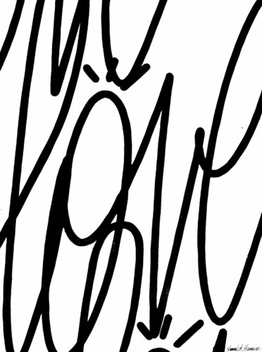 Black/White LOVE van Yannick Hamon, Schilderij te koop op Singulart