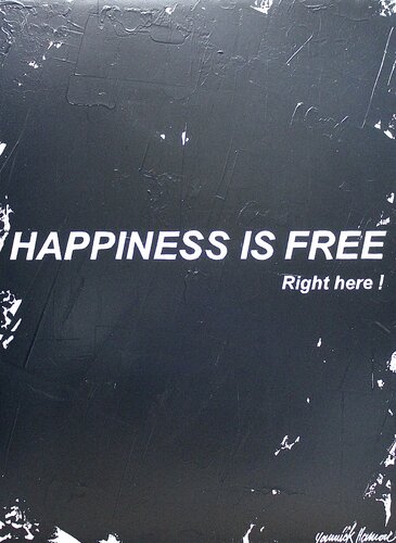 HAPPINESS IS FREE par Yannick Hamon, Peinture en vente sur Singulart