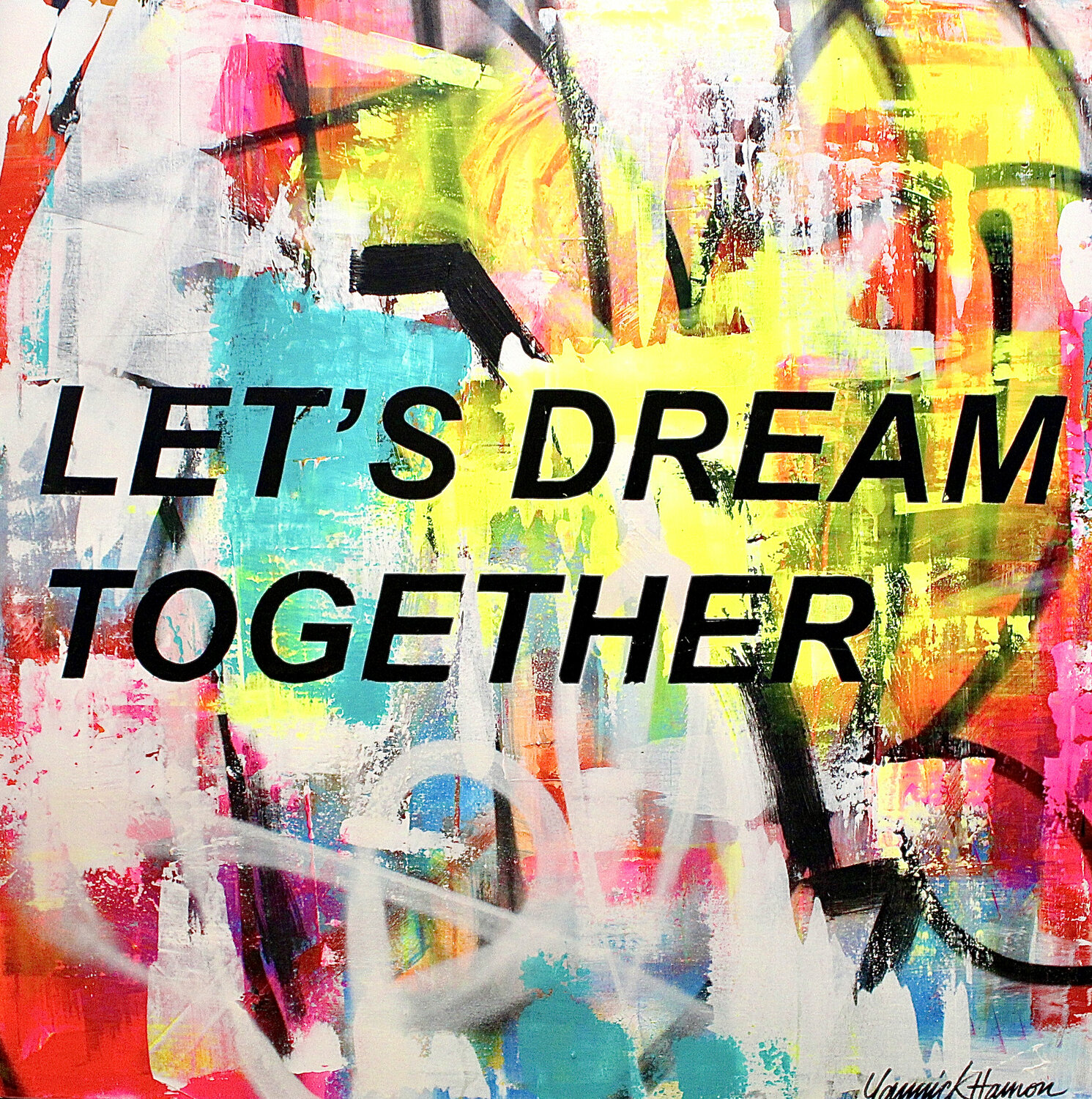 LET'S DREAM TOGETHER Yannick Hamon Original painting for sale