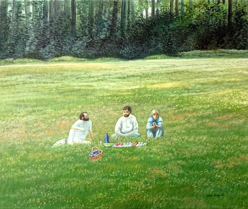 Déjeuner Sur L'herbe by Volker Mayr, Painting for Sale on Singulart