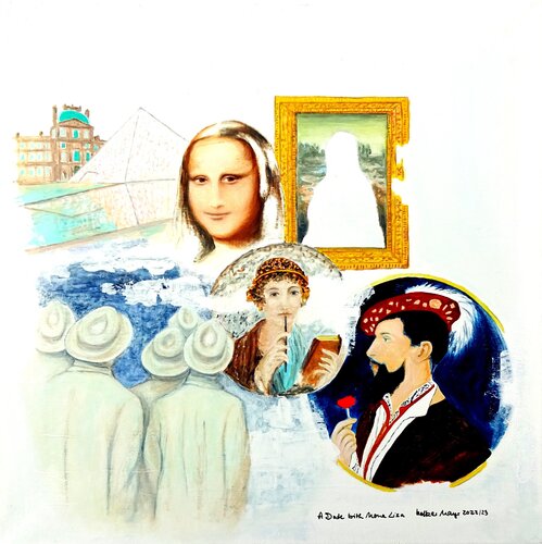 A Date With Mona Lisa by Volker Mayr, 회화 for Sale on Singulart