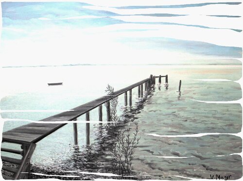 Serie "Bootssteg am Ammersee" #5 di Volker Mayr, Digitale in vendita su Singulart