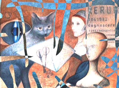 Serie "Katze beim Augenarzt" #1 by Volker Mayr, Digital for Sale on Singulart