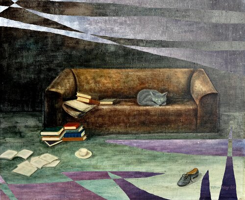 Serie "Karthäuserkatze auf der Couch" #5 van Volker Mayr, Digitaal te koop op Singulart