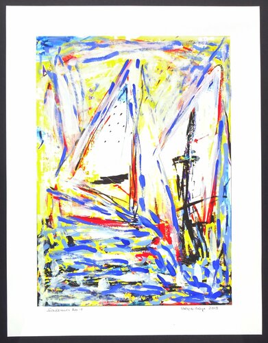 Sailboats No.1 di Volker Mayr, Opera su carta in vendita su Singulart