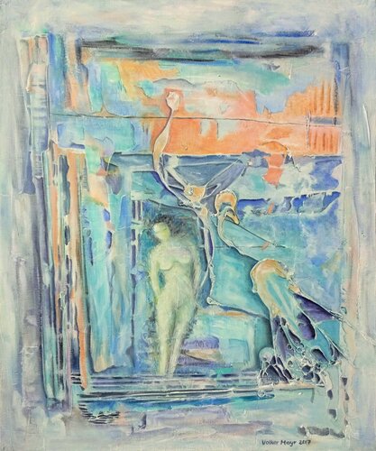 The Curtain Is Lifted van Volker Mayr, Schilderij te koop op Singulart