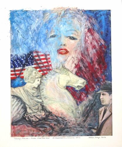 Marilyn Monroe - Make Love Not War, Series No.2 by Volker Mayr, Work on Paper for Sale on Singulart