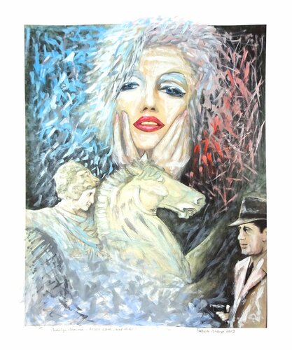 Marilyn Monroe - Make Love Not War, Series No.1 by Volker Mayr, Work on Paper for Sale on Singulart