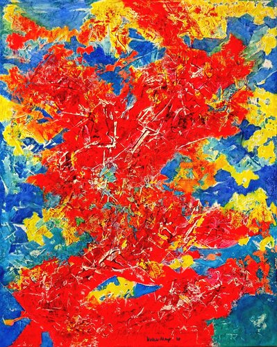 Ready For Red, Yellow And Blue? di Volker Mayr, Pittura in vendita su Singulart