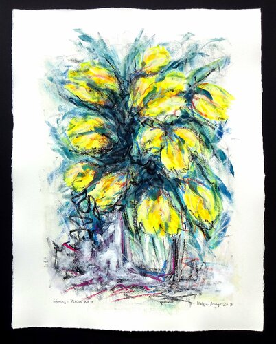 Spring, Tulips No.1 di Volker Mayr, Opera su carta in vendita su Singulart