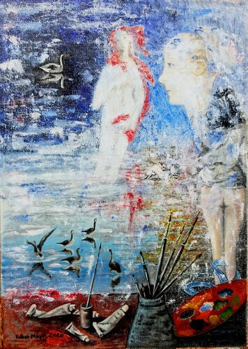 The Artist In Search Of Beauty And Grace van Volker Mayr, Schilderij te koop op Singulart