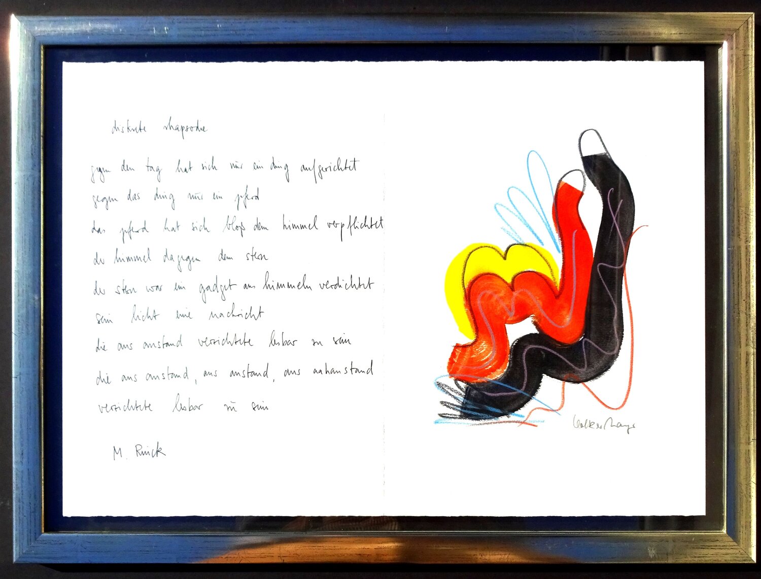 "Diskrete Rhapsodie" - Poesie und Malerei Volker Mayr Originalgemälde zu verkaufen