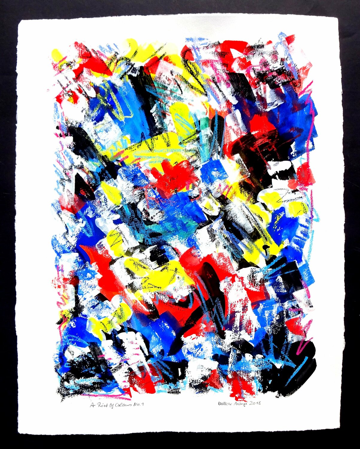 A Riot Of Colours No.1 Volker Mayr Werk auf Papier zu verkaufen