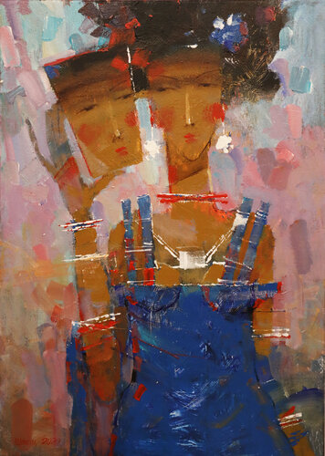 "Girl with a Mirror" di Stepan Shvets, Pittura in vendita su Singulart