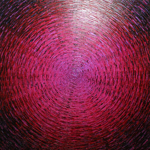 Vaste éclat couleurs rose rouge par Jonathan Pradillon, Peinture en vente sur Singulart