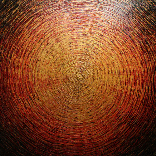 Vaste éclat or rouge par Jonathan Pradillon, Peinture en vente sur Singulart