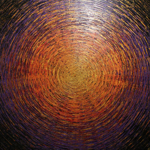 Vaste éclat or orange violet par Jonathan Pradillon, Peinture en vente sur Singulart