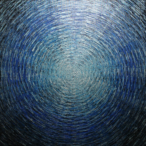 Vaste éclat argent bleu van Jonathan Pradillon, Schilderij te koop op Singulart