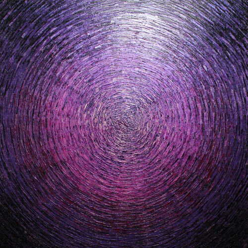 Vaste éclat blanc argenté rose violet di Jonathan Pradillon, Pittura in vendita su Singulart
