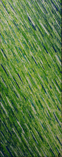 Texture couteau blanc verte bleue by Jonathan Pradillon, Painting for Sale on Singulart