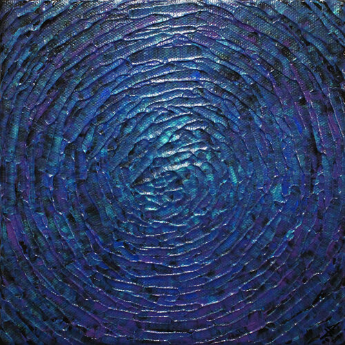 Petit éclat bleu iridescent violet van Jonathan Pradillon, Schilderij te koop op Singulart