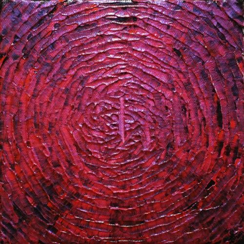 Petit éclat rose rouge iridescent van Jonathan Pradillon, Schilderij te koop op Singulart