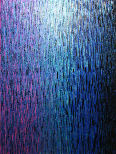 Grand fondu rose bleu iridescent di Jonathan Pradillon, Pittura in vendita su Singulart