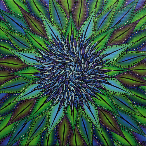 Végétation florale bleue von Jonathan Pradillon, Malerei kaufen auf Singulart