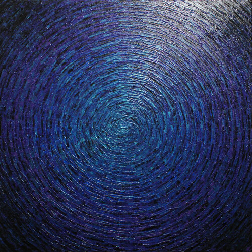 Éclat bleu violet iridescent van Jonathan Pradillon, Schilderij te koop op Singulart