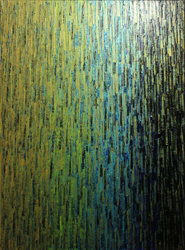 Fondu or vert bleu iridescent 2 van Jonathan Pradillon, Schilderij te koop op Singulart